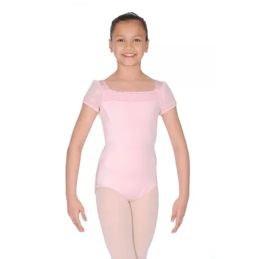 Capezio puff sleeve leotard, Body mit glitzernden Ärmeln