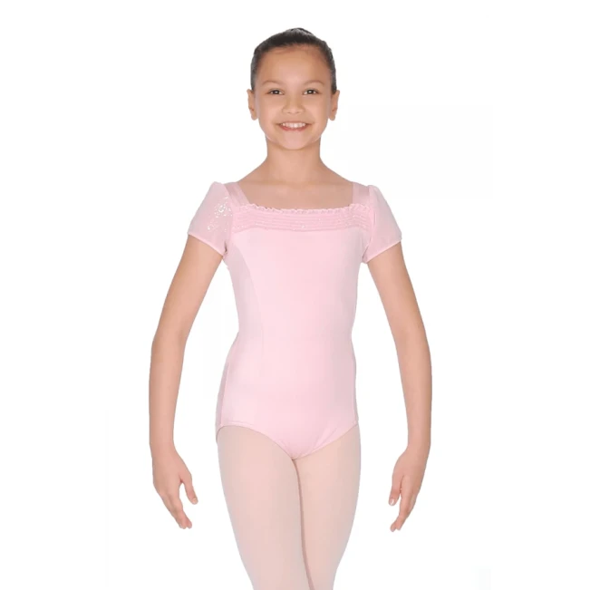 Capezio puff sleeve leotard, Body mit glitzernden Ärmeln Capezio puff sleeve leotard, Body mit glitzernden Ärmeln
