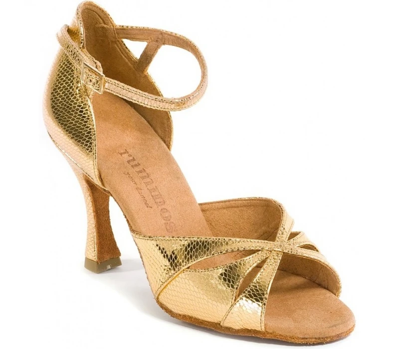 Rummos Exclusive, Gesellschaftstanzschuhe - Golden Schlangenhaut Rummos