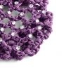 Rumpf Bun Cover, Farbige Haarnetz für Dutt mit Kristall - Lila - purple
