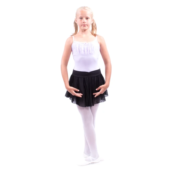 Capezio Swiss Dot Cinch Waistband Layer Skirt, Mädchenrock Capezio Swiss Dot Cinch Waistband Layer Skirt, Mädchenrock