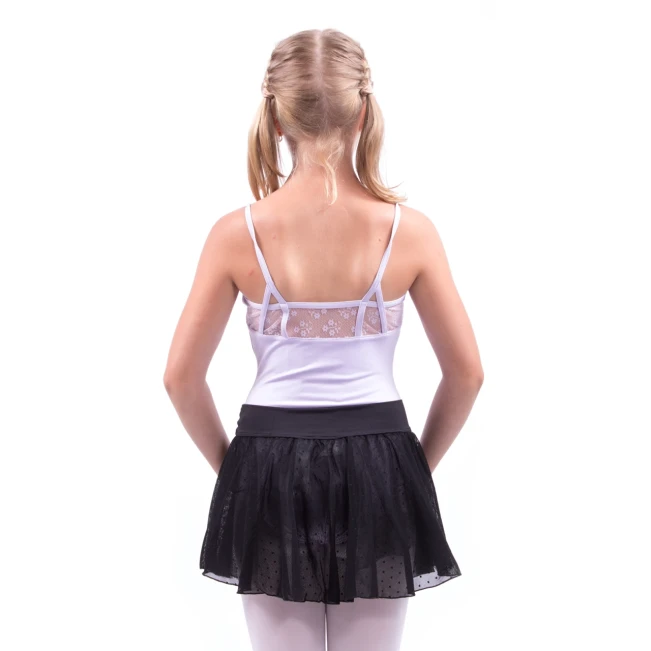 Capezio Swiss Dot Cinch Waistband Layer Skirt, Mädchenrock Capezio Swiss Dot Cinch Waistband Layer Skirt, Mädchenrock